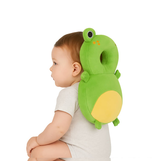Baby Frog Infant Head Protector Backpack for Babies | Anti-Fall Safety Cushion for Crawling and Sitting | BabyOuts