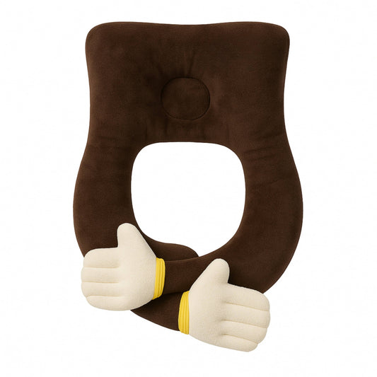 High Quality Hug Me Soothing Brown Baby Plush Pillow | BabyOuts