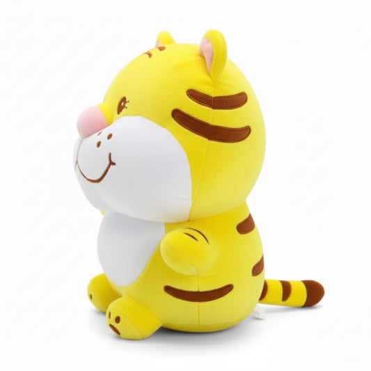 Sunny Yellow Tiger Plush Animal Soft Toys for Baby and Kids (30cm) | BabyOuts