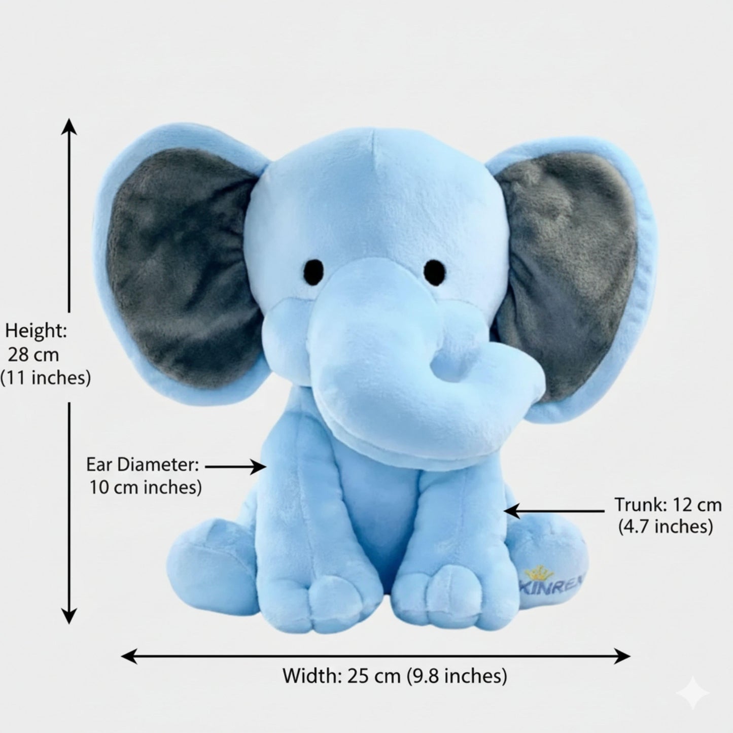 Adorable Baby Blue Elephant Plush Animal Soft Toy | Ultra-Soft Stuffed Soft Toy | BabyOuts