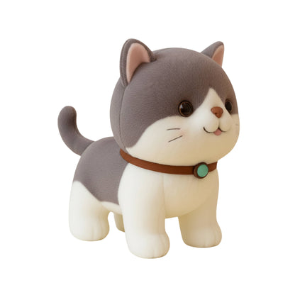 Adorable Chubby Light Brown and White Kitten Plush Animal Soft Toys for Baby and Kids (25 CM) | BabyOuts