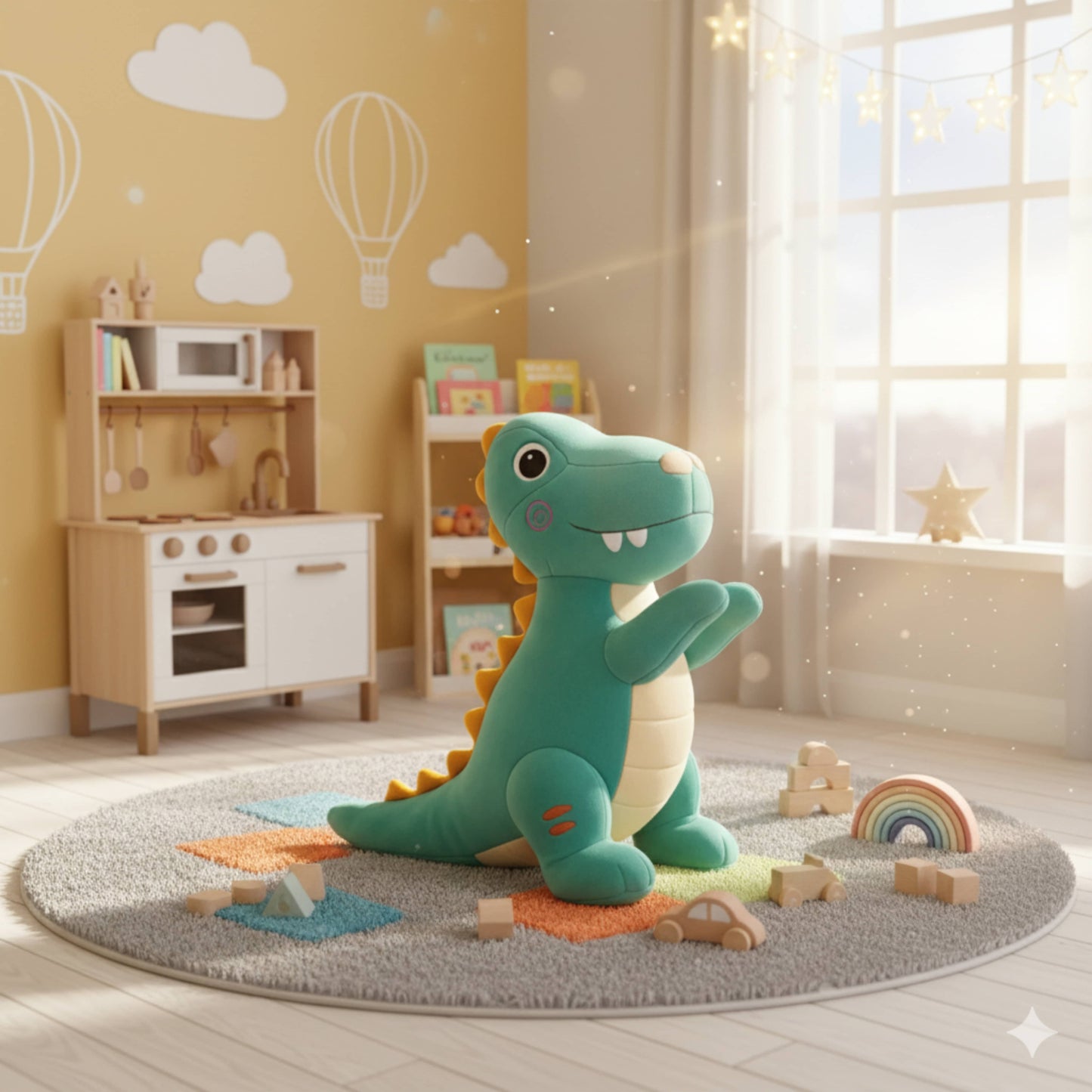 Amazing T-Rex Dinosaur Plush Animal Soft Toys for Baby and Kids (30cm) - Soft Green Stuffed Animal for Dino Lovers | BabyOuts