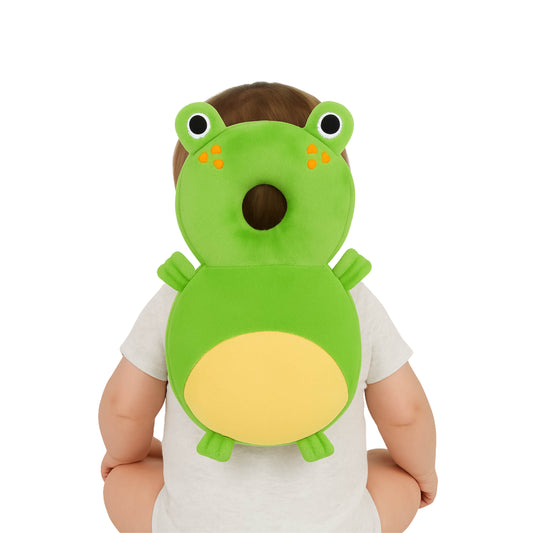 Baby Frog Infant Head Protector Backpack for Babies | Anti-Fall Safety Cushion for Crawling and Sitting | BabyOuts