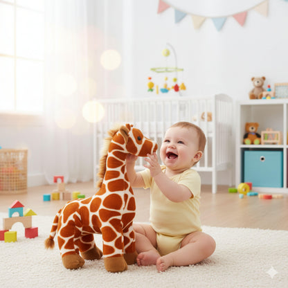 Classic Giraffe Stuffed Plush Animal Soft Toys for Baby and Kids | Safari Nursery Decor and Toddler Soft Toy | BabyOuts