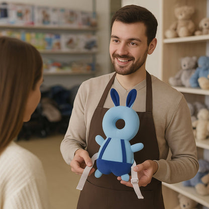 Blue Bunny Infant Head Protector Pillow for Babies | BabyOuts