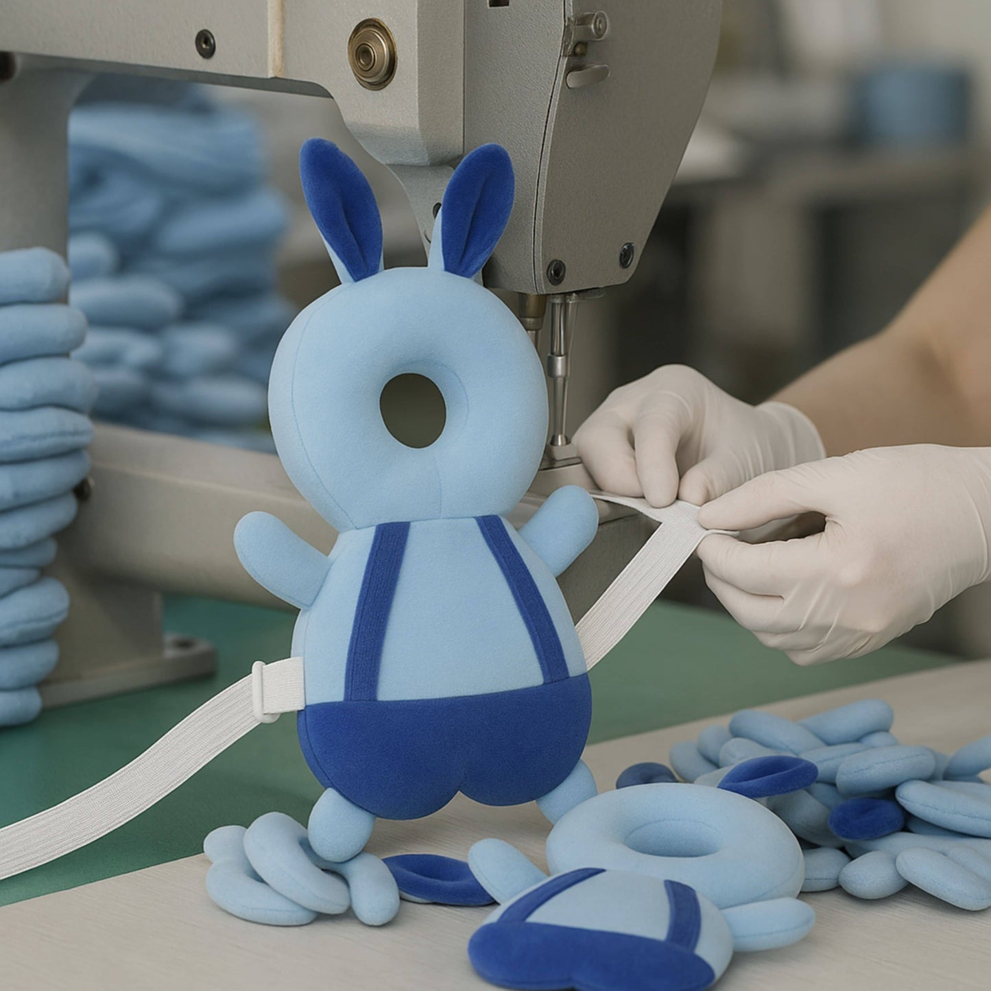 Blue Bunny Infant Head Protector Pillow for Babies | BabyOuts