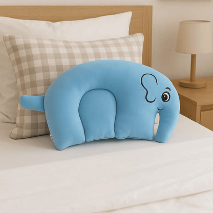 Blue Elephant Baby Neck Pillow for Babies and Kids - Soft Travel & Support Cushion | BabyOuts