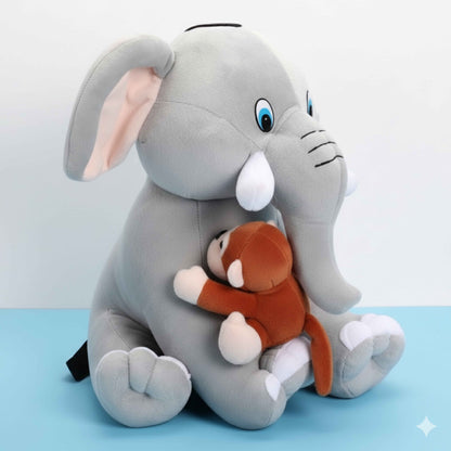 Cuddly Elephant and Monkey Plush Animal Soft Toys for Baby and Kids | Soft Stuffed Animal for Babies & Kids | BabyOuts