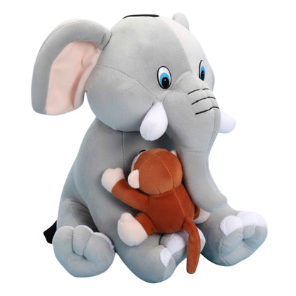 Cuddly Elephant and Monkey Plush Animal Soft Toys for Baby and Kids | Soft Stuffed Animal for Babies & Kids | BabyOuts