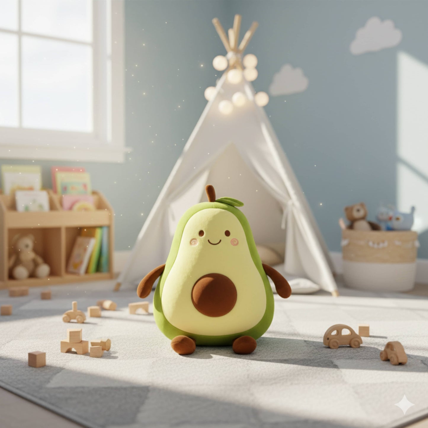 Cute Avocado Plush Soft Toy for Baby and Kids (35cm) - Soft Fruit Stuffed Animal for Kids | BabyOuts