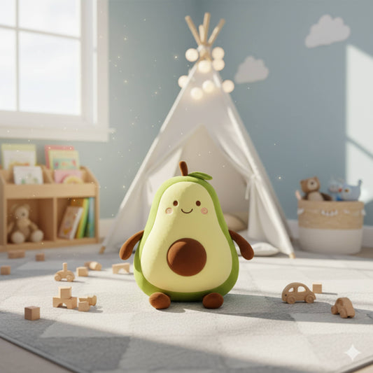 Cute Avocado Plush Soft Toy for Baby and Kids (35cm) - Soft Fruit Stuffed Animal for Kids | BabyOuts