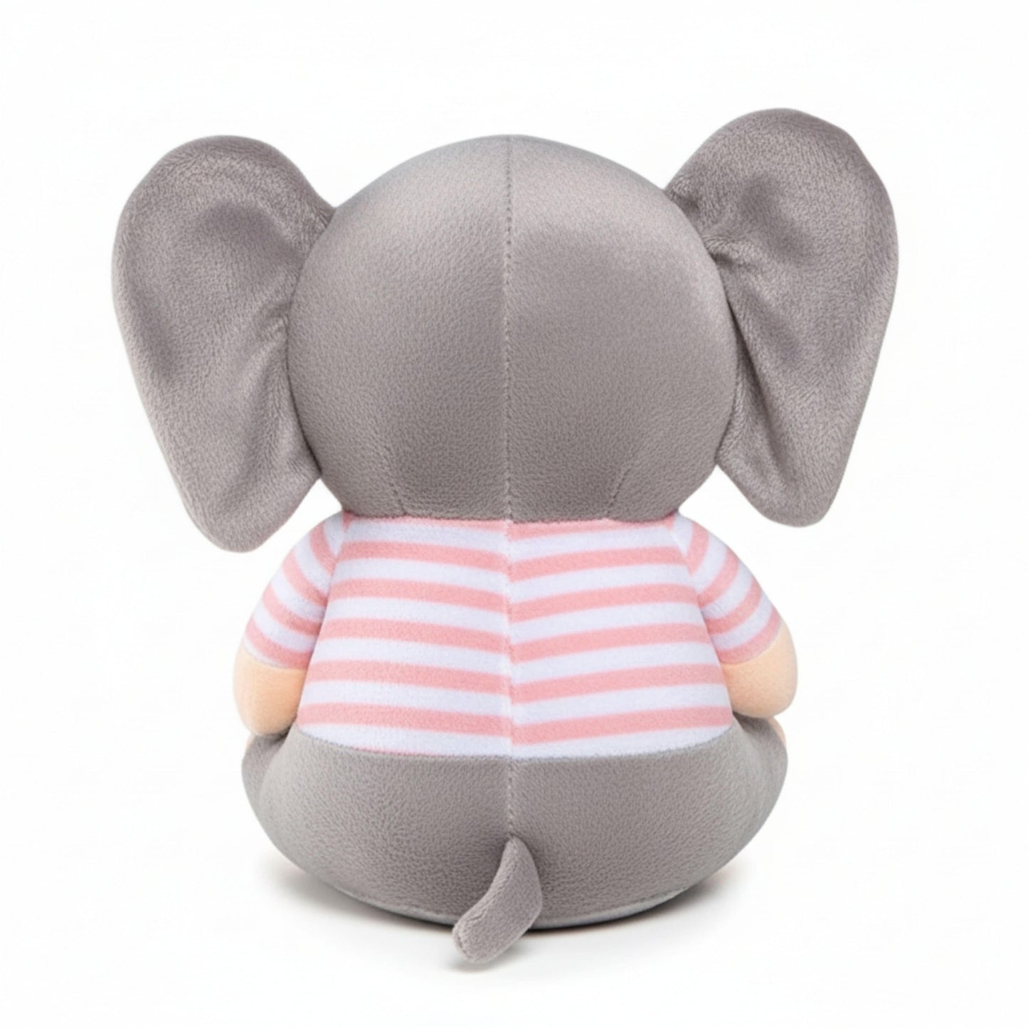 Grey Elephant Plush Animal Soft Toys in Striped Shirt for Kids | Soft Baby Stuffed Animal Soft Toy | BabyOuts