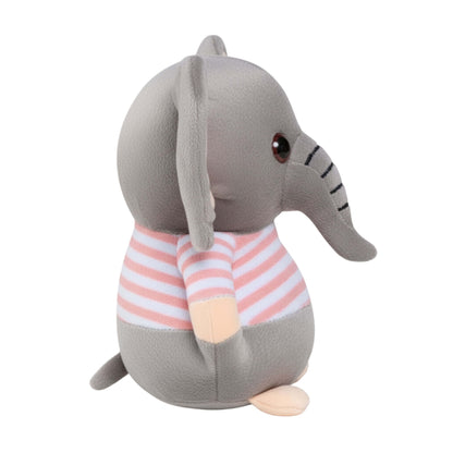 Grey Elephant Plush Animal Soft Toys in Striped Shirt for Kids | Soft Baby Stuffed Animal Soft Toy | BabyOuts