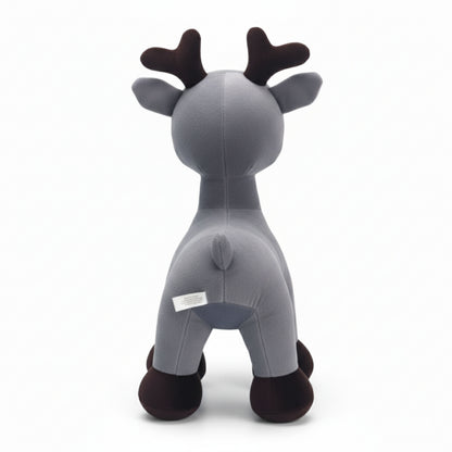 Cute Grey Reindeer Plush Animal Soft Toys for Baby and Kids (30 CM) | BabyOuts