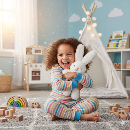 Cute White Bunny Plush Animal Soft Toys for Baby and Kids | BabyOuts