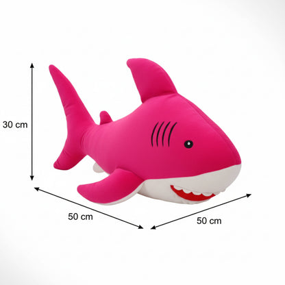 Giant Dark Pink Shark Plush Animal Soft Toy for Babies and kids (50cm) - Soft Cuddly Stuffed Ocean Animal for Kids | BabyOuts