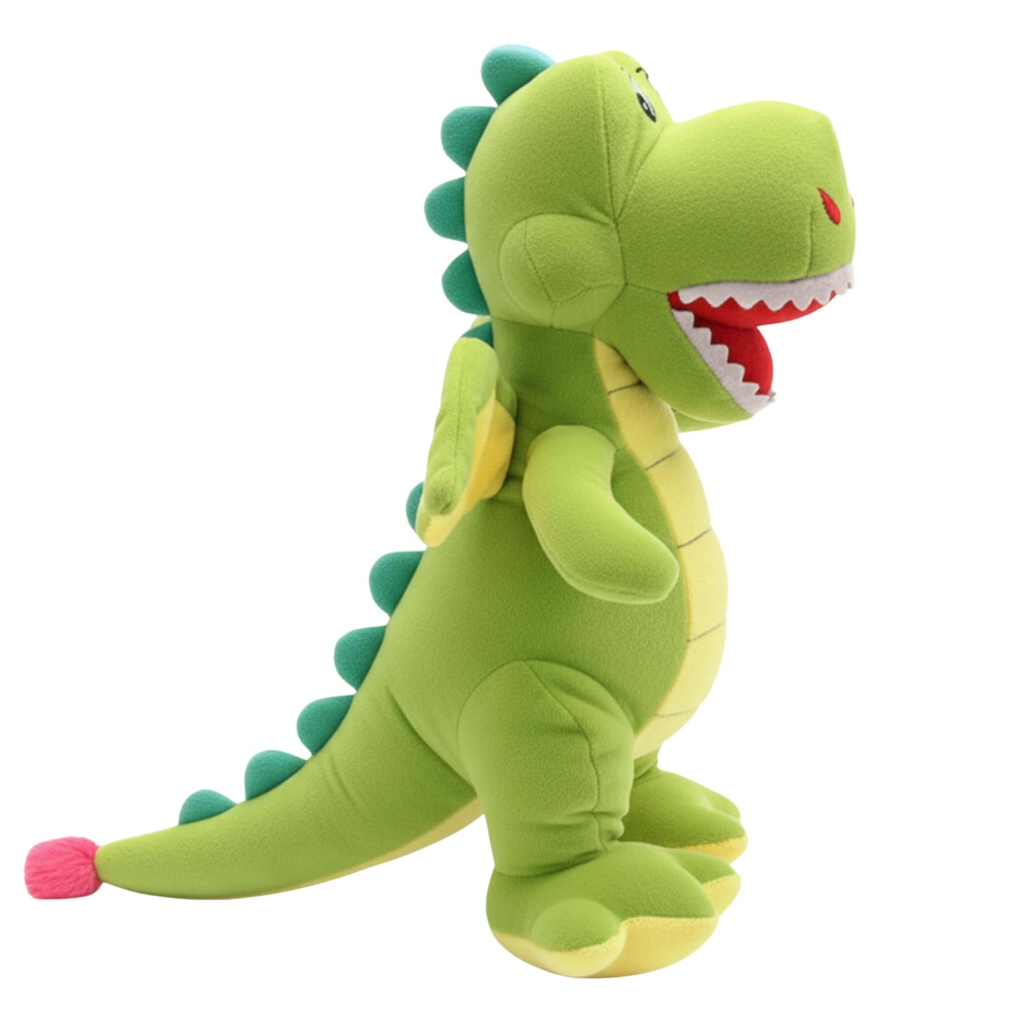 Green Dragon Plush Animal Soft Toys for Kids | Soft Stuffed Dinosaur Puppet for Imaginative Play | BabyOuts