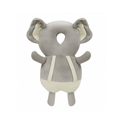 Grey Elephant Infant Head Protector Backpack for Baby - Soft Anti-Fall Cushion for Toddler Safety