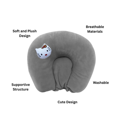 Grey Kittie Baby Neck Pillow for Kids And Toddlers | BabyOuts