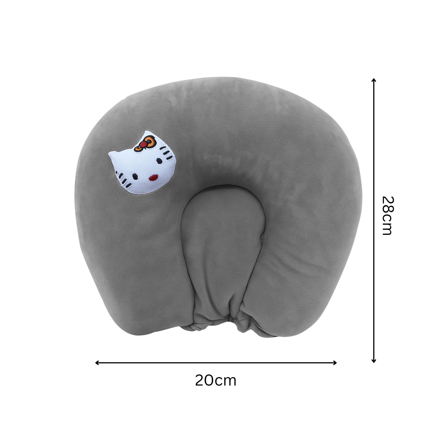 Grey Kittie Baby Neck Pillow for Kids And Toddlers | BabyOuts