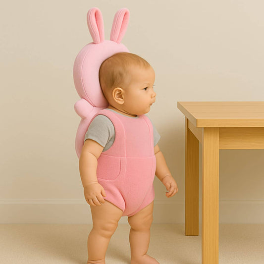 Adorable Pink Bunny Infant Head Protector For Baby | BabyOuts