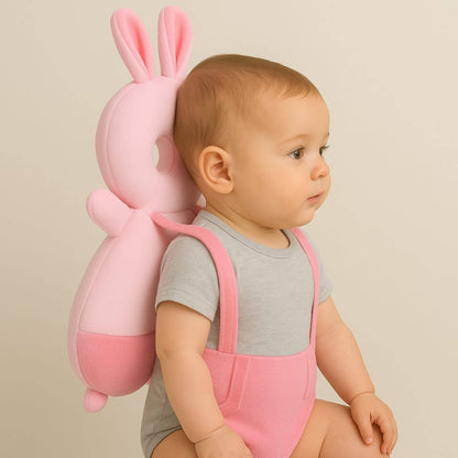 Adorable Pink Bunny Infant Head Protector For Baby | BabyOuts