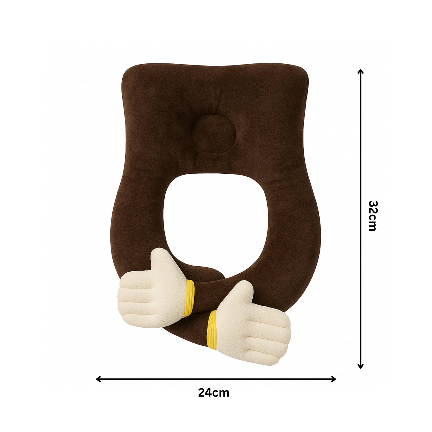 High Quality Hug Me Soothing Brown Baby Plush Pillow | BabyOuts