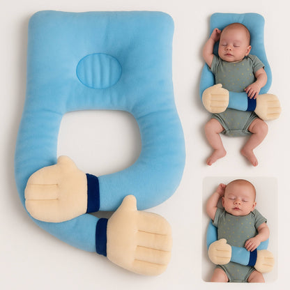 Hug Me Soothing Blue Baby Plush Pillow | Ultra-Soft Stuffed Animal for Cuddles | BabyOuts
