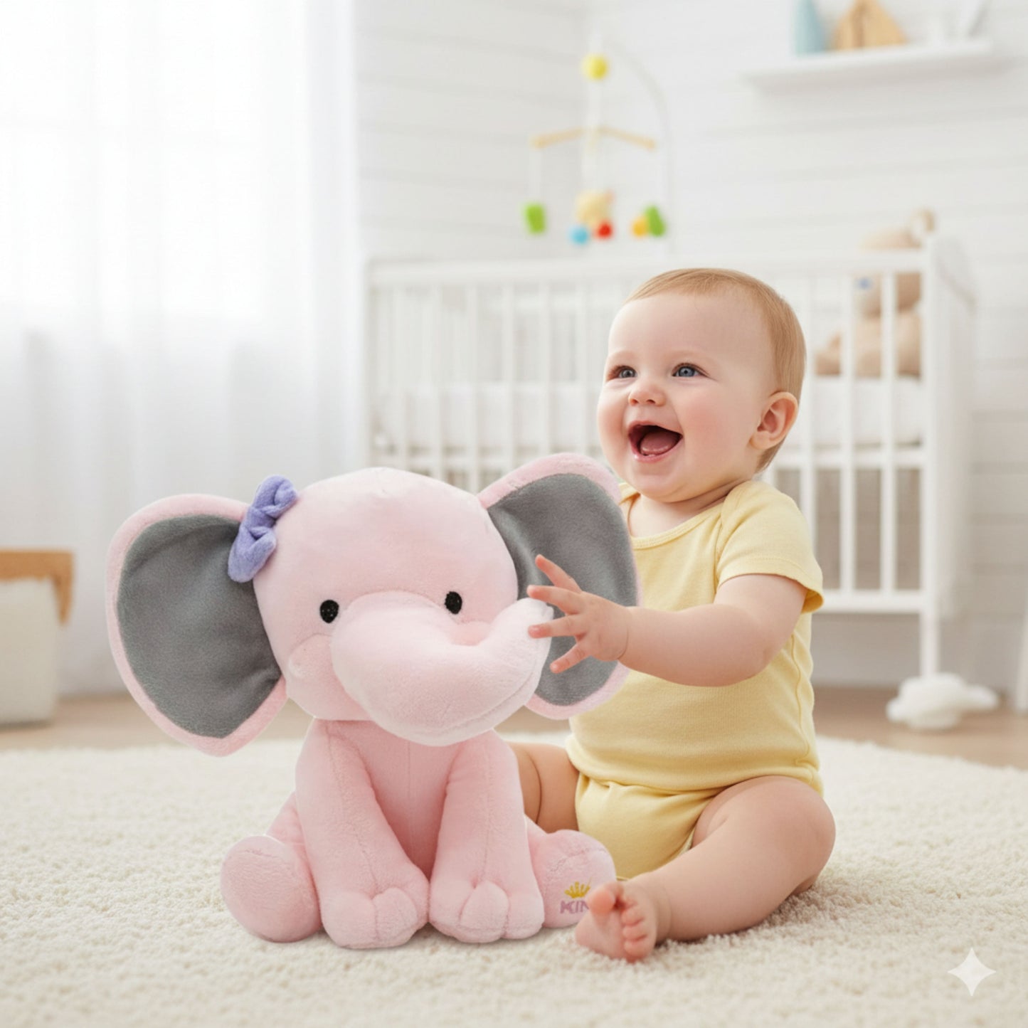Pink Elephant Plush Animal Soft Toys for Babies &amp; Toddlers | Soft Stuffed Animal Gift | BabyOuts