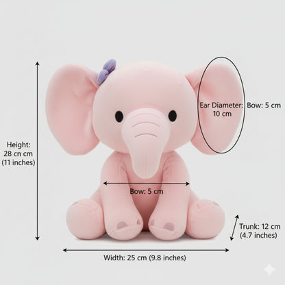 Pink Elephant Plush Animal Soft Toys for Babies &amp; Toddlers | Soft Stuffed Animal Gift | BabyOuts
