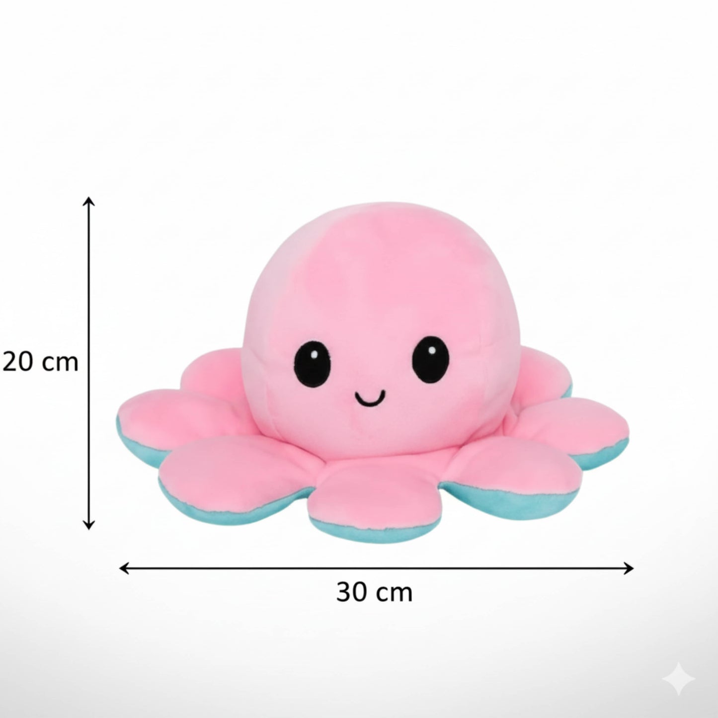 Cute Reversible Mood Pink Octopus Plush Animal Soft Toys for Baby and Kids (20 CM) | Communicational Stuffed Plush Animal Soft Toys | BabyOuts