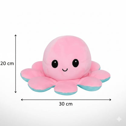 Cute Reversible Mood Pink Octopus Plush Animal Soft Toys for Baby and Kids (20 CM) | Communicational Stuffed Plush Animal Soft Toys | BabyOuts