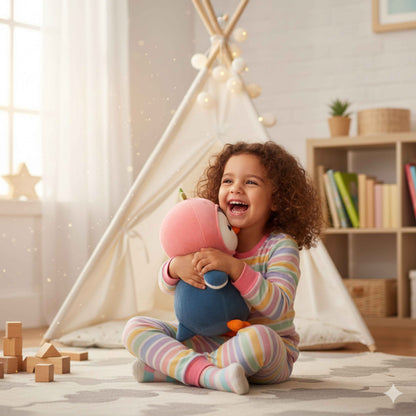 Strawberry Hat Penguin Plush Animal Soft Toys for Baby and kids (25 CM) | BabyOuts