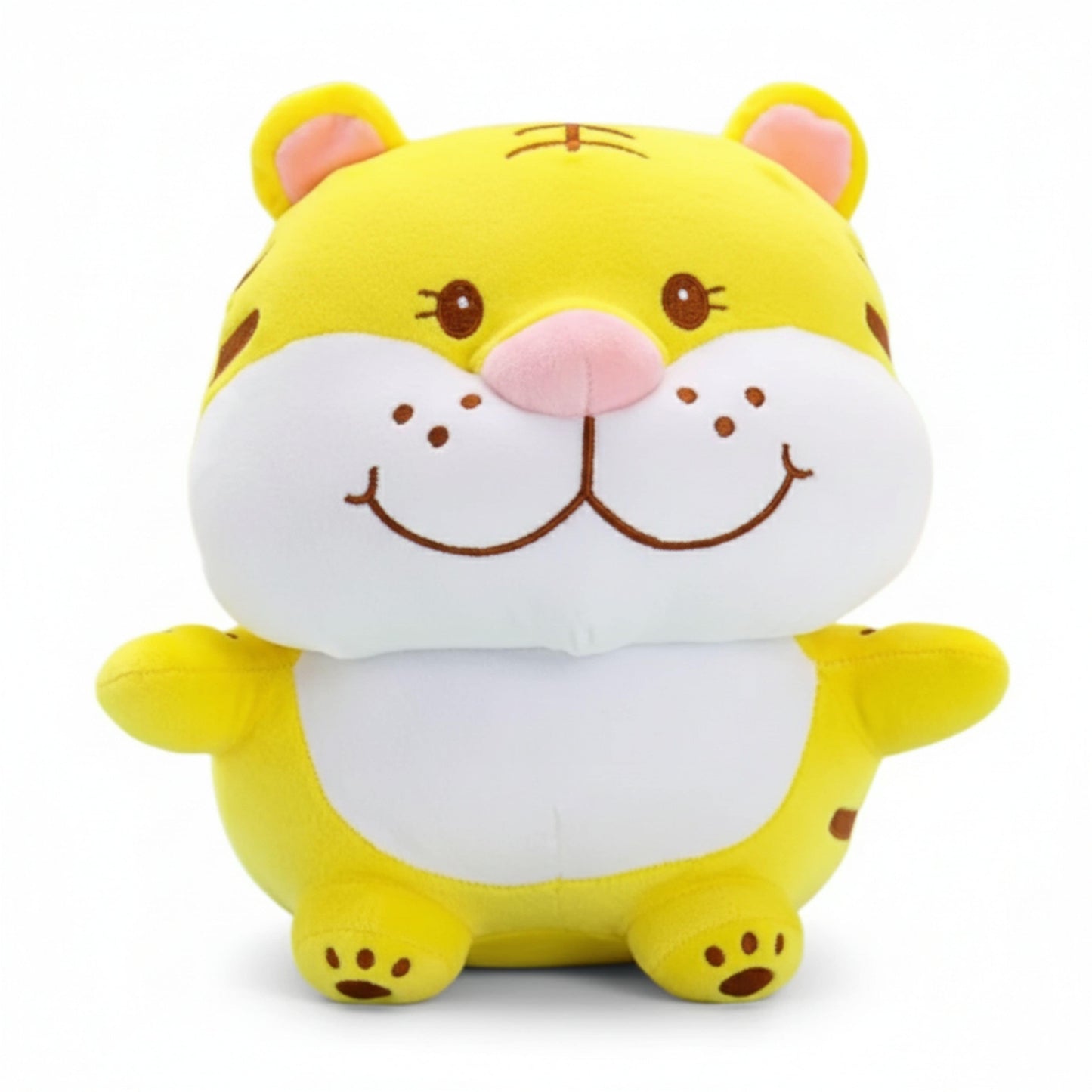 Sunny Yellow Tiger Plush Animal Soft Toys for Baby and Kids (30cm) | BabyOuts